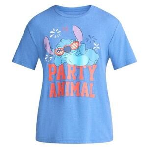 Lilo & Stitch Men's Graphic T-shirt Patriotic Americana July 4th Party Animal 3X